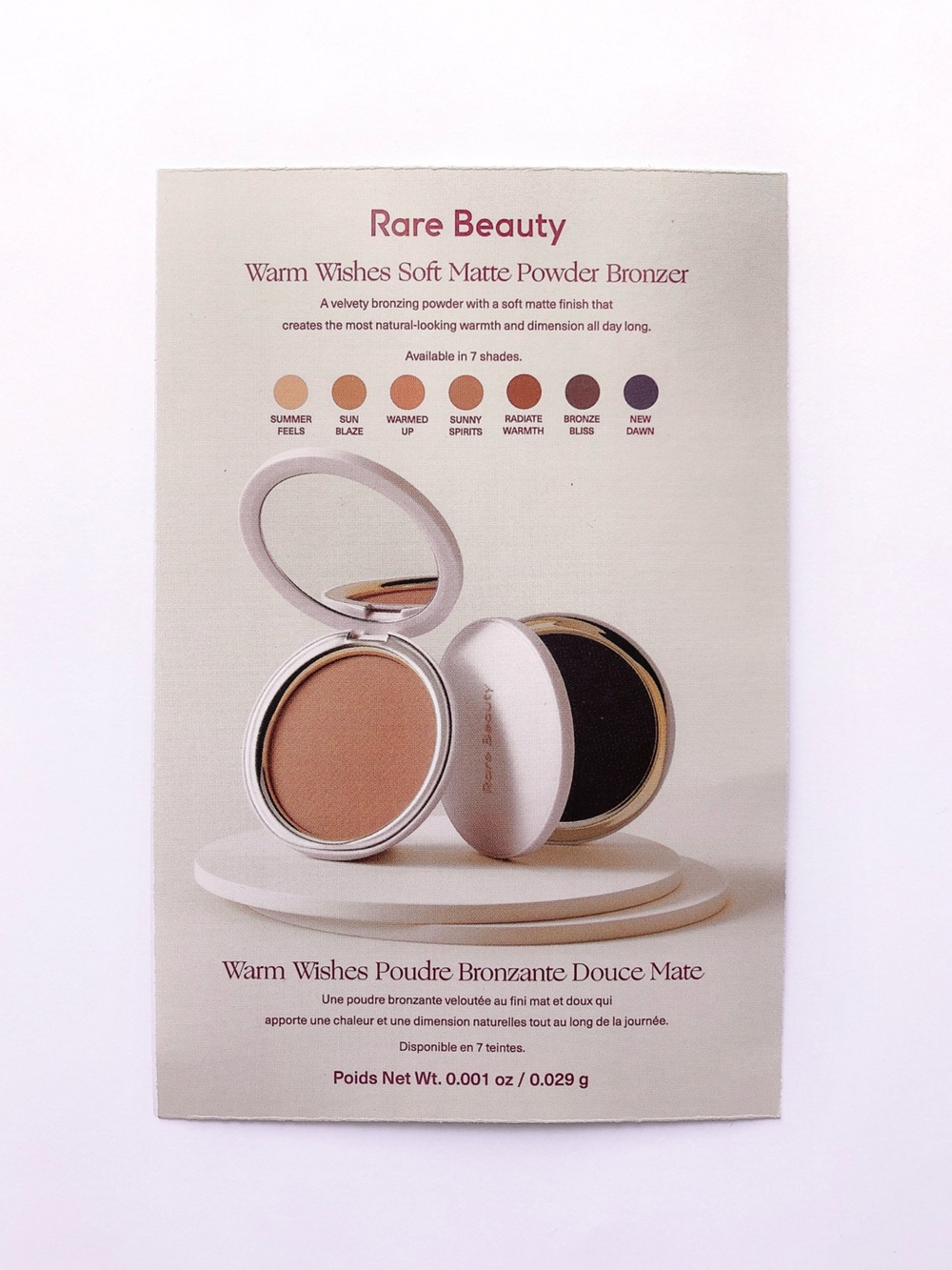 10/$10 Rare Beauty Warm Wishes Bronzer